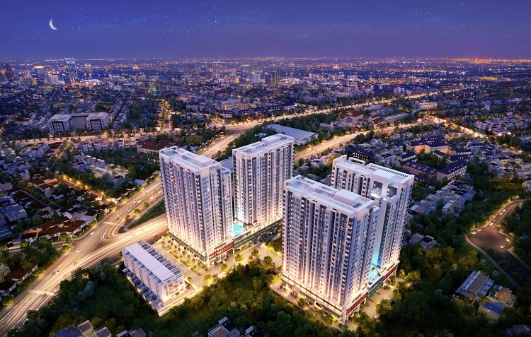 Phối cảnh khu căn hộ Moonlight Centre Point. Ảnh: Hưng Thịnh Land