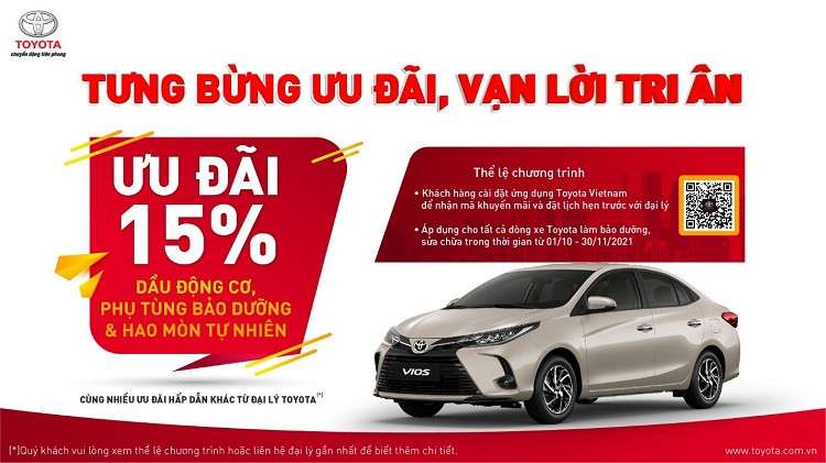 Toyota Việt Nam tung nhiều ưu đãi lớn dành cho khách hàng dịp cuối năm