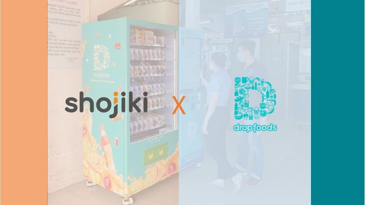 Shojiki khai thác quảng cáo trên máy bán hàng tự động Dropfoods