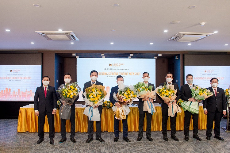 Hội đồng quản trị mới của Hưng Thịnh Incons (nhiệm kỳ 2021 - 2026) ra mắt tại Đại hội