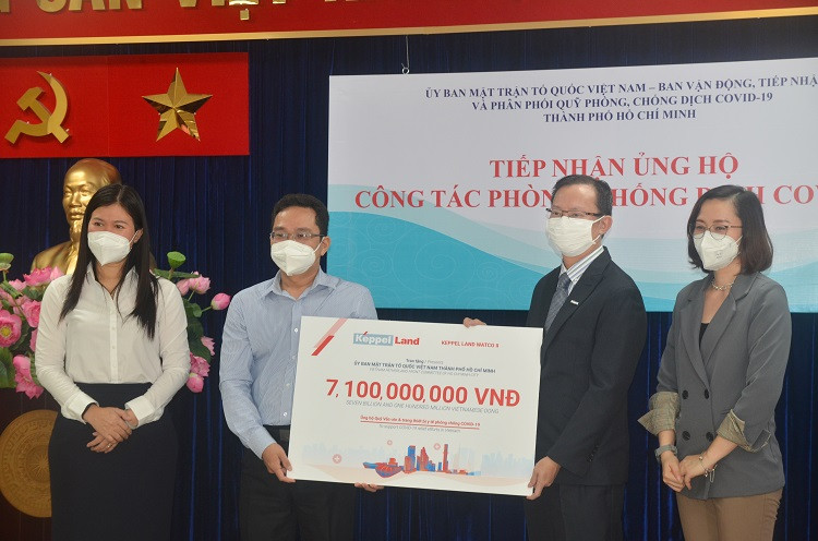 Keppel Land ủng hộ 7,4 tỷ đồng cho công tác phòng chống dịch Covid-19 tại Việt Nam