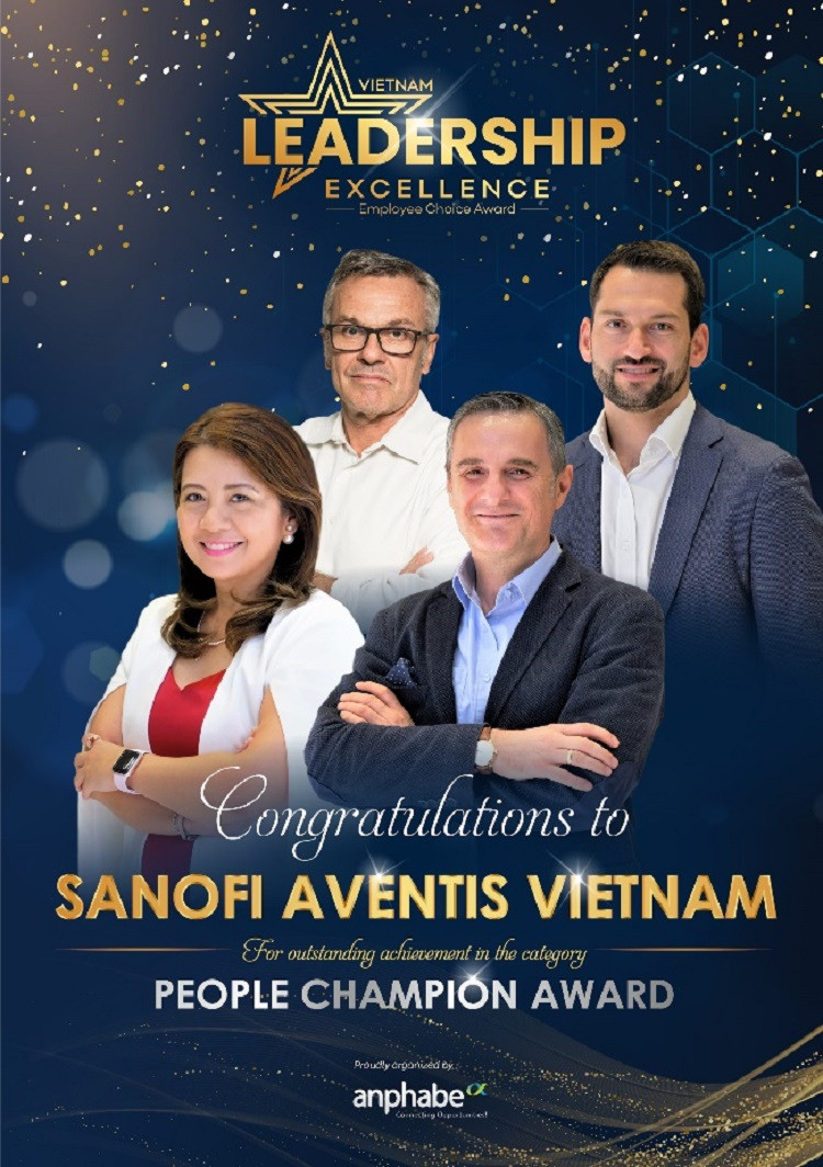4 lãnh đạo cấp cao Sanofi Việt Nam được Chứng nhận xuất sắc Vietnam Excellence 2021