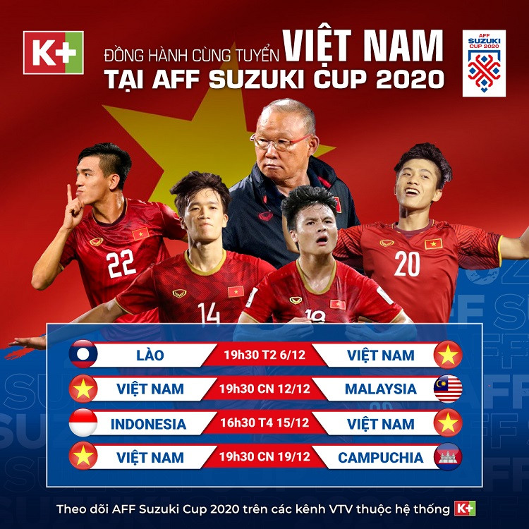 K+ Công bố phát sóng trọn vẹn Aff Suzuki Cup 2020