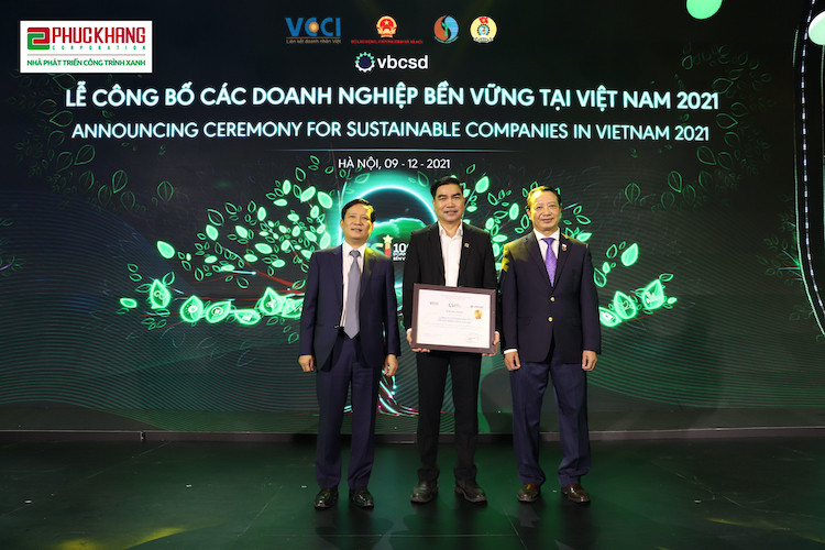 Phuc Khang Corporation đạt top 10 doanh nghiệp bền vững tại Việt Nam 2021