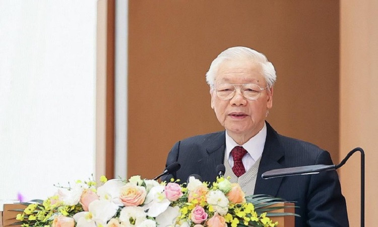 Tổng bí thư Nguyễn Phú Trọng dự hội nghị Chính phủ với các địa phương