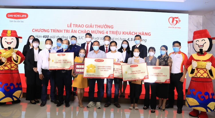 Dai-ichi Life Việt Nam tổ chức lễ trao giải thưởng chương trình tri ân chào mừng 4 triệu khách hàng
