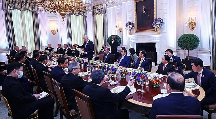 Thủ tướng Phạm Minh Chính và các lãnh đạo ASEAN dự chiêu đãi của Tổng thống Hoa Kỳ Joe Biden