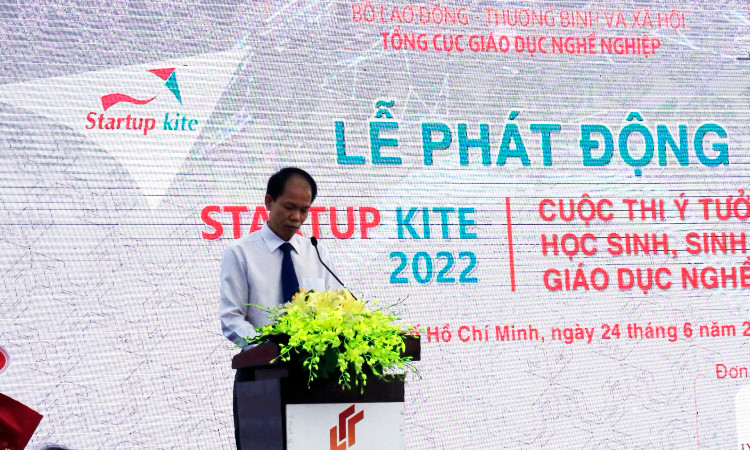 Ông Đỗ Năng Khánh, Phó tổng cục trưởng Tổng cục Giáo dục nghề nghiệp nhận định cuộc thi Startup Kite 2022 góp phần giúp phong trào khởi nghiệp chuyển sang một giai đoạn mới cao hơn cả về chất và lượng.
