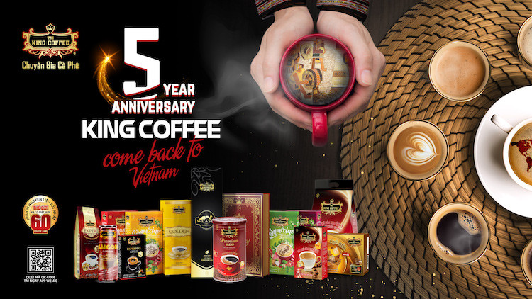 King Coffee kỷ niệm 5 năm trở về thị trường Việt Nam