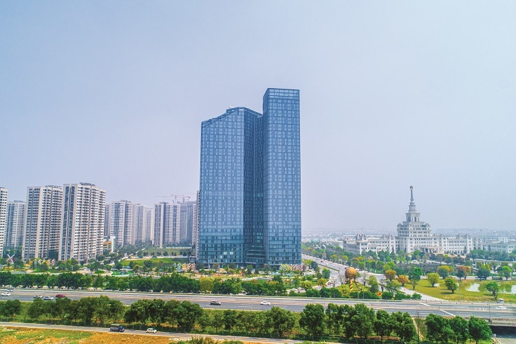 Tòa nhà Văn phòng Vinfast do Hòa Bình thi công là một trong những tòa nhà cao nhất của Hà Nội