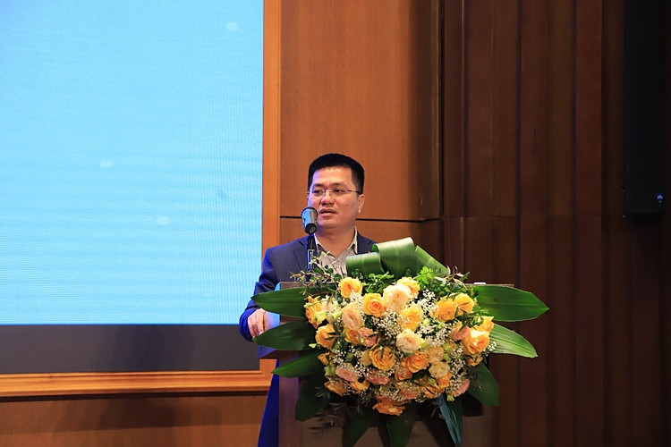 [Đại diện MB, Ông Nguyễn Xuân Học - Thành viên Ban điều hành, Giám đốc Công nghệ thông tin phát biểu tại sự kiện