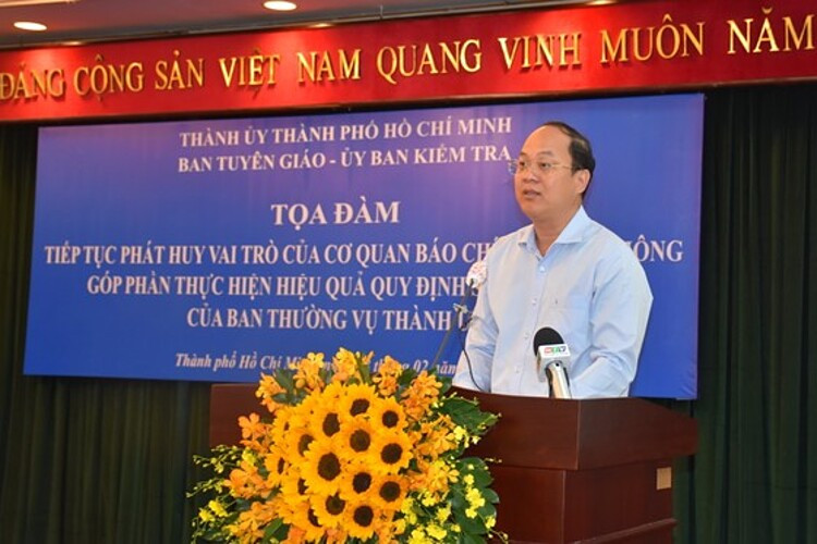 Phó Bí thư Thành ủy TPHCM Nguyễn Hồ Hải phát biểu