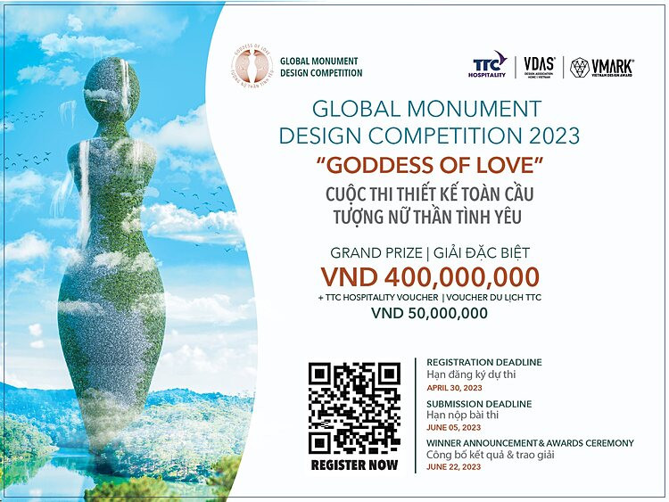 Cuộc thi Thiết kế Toàn cầu “Tượng Nữ thần Tình yêu” có cơ cấu giải thưởng rất hấp dẫn