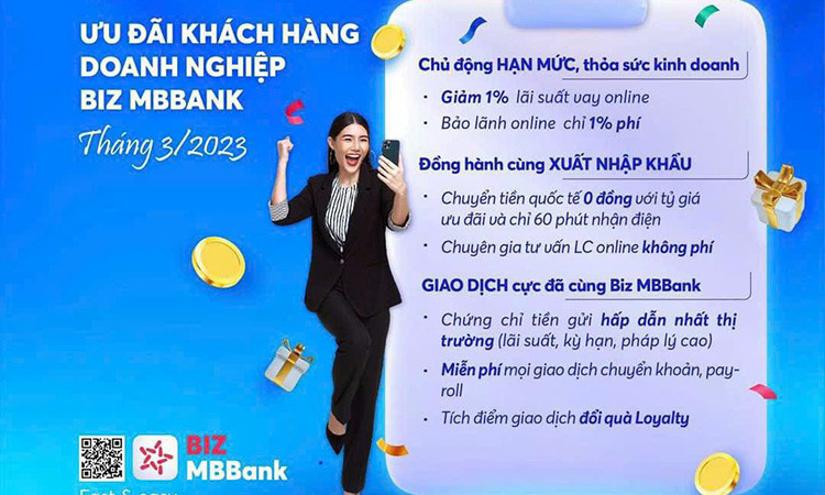 MBBank: Nhiều ưu đãi cho khách hàng doanh nghiệp