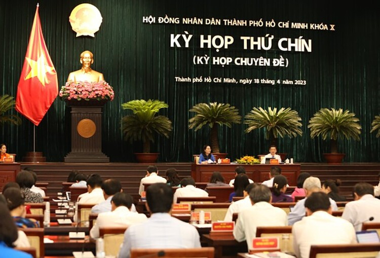 Quang cảnh Kỳ họp thứ 9 HĐND TPHCM khóa X