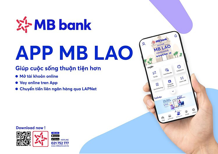 App MB Lào giúp khách hàng thuận tiện và tối ưu hóa trải nghiệm giao dịch ngân hàng trên kênh số