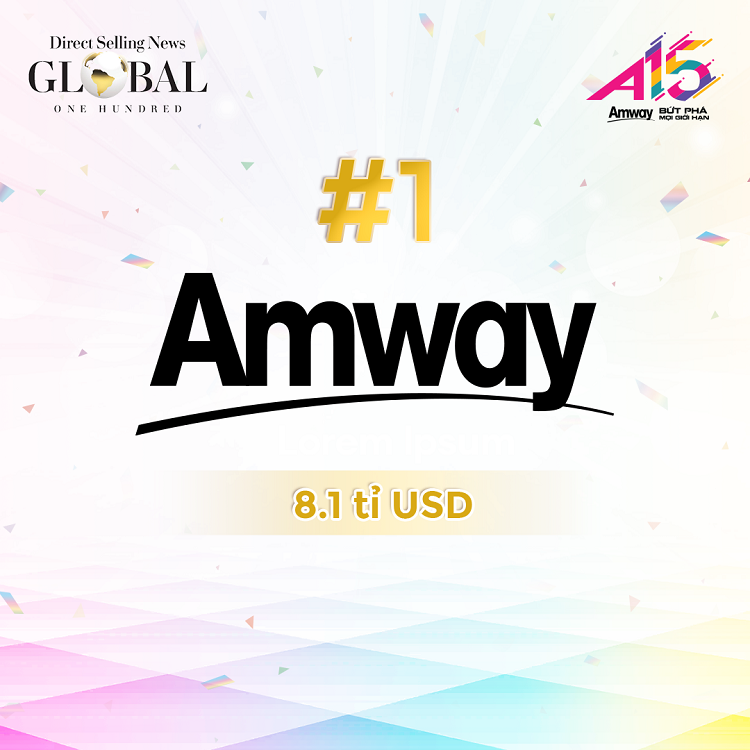 Tập đoàn Amway 11 năm liên tiếp dẫn đầu ngành bán hàng trực tiếp thế giới