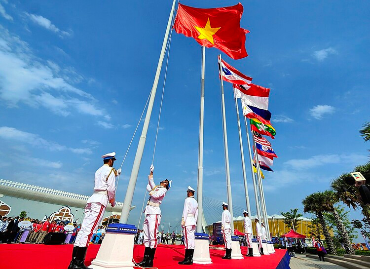 Lá cờ Tổ quốc Việt Nam tung bay tại SEA Games 32