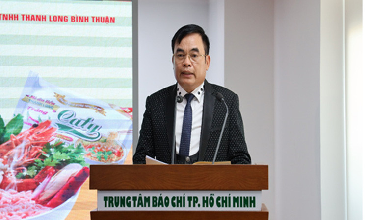 Tổng giám đốc Công ty TNHH Caty Food Lê Quang Huy công bố 5 dòng sản phẩm mì ăn liền