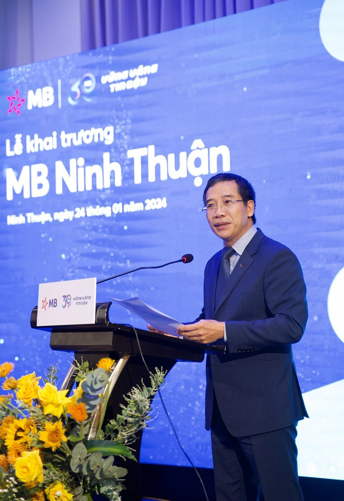 Ông Lưu Trung Thái – Chủ tịch HĐQT MB phát biểu tại sự kiện
