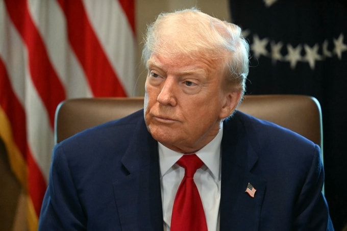 Tổng thống Donald Trump tại cuộc họp nội các ở Nhà Trắng ngày 30/4. Ảnh: AFP