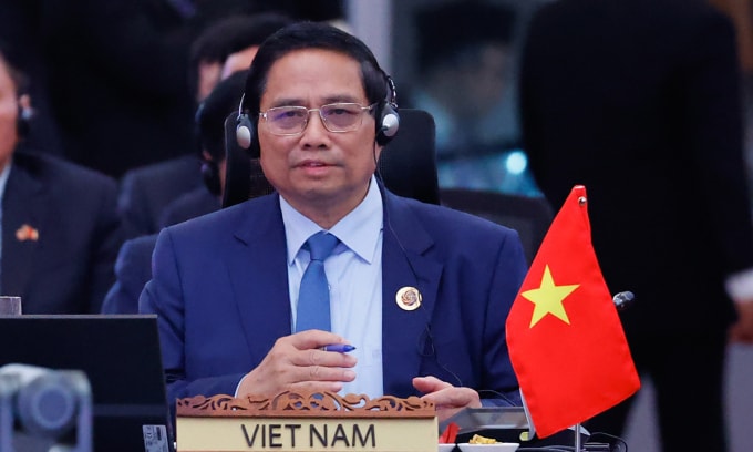 Thủ tướng Phạm Minh Chính tại Hội nghị Cấp cao ASEAN - Hội đồng Hợp tác Vùng Vịnh (GCC) - Trung Quốc ngày 27/5 ở Kuala Lumpur, Malaysia. Ảnh: VGP