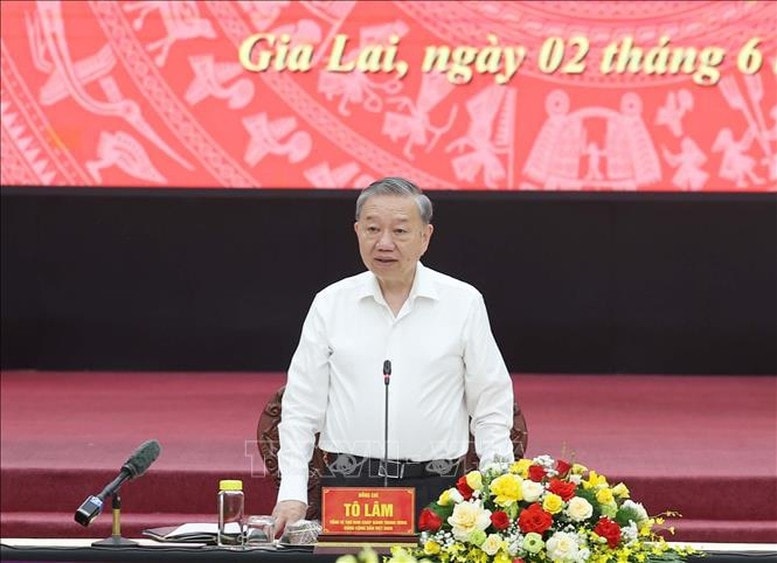 Tổng Bí thư Tô Lâm: Sau hợp nhất, tỉnh Gia Lai (mới) không chỉ lớn về quy mô mà còn mạnh về năng lực cạnh tranh | Báo Dân tộc và Phát
