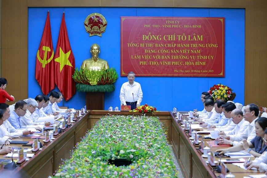 Tổng Bí thư Tô Lâm làm việc với Tỉnh ủy Phú Thọ, Vĩnh Phúc, Hòa Bình