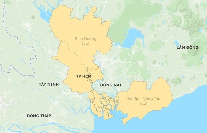 TP HCM sau sáp nhập có diện tích 6.770 km2 với hơn 13,6 triệu dân, gồm 168 phường, xã và đặc khu Côn Đảo. Đồ họa: Khánh Hoàng