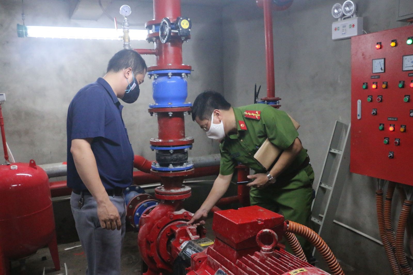 Kiểm tra nghiệm thu về PCCC tại khu nhà ở kết hợp trường mầm non tư thục A&T Home
