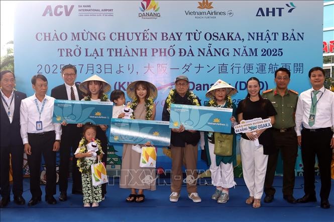 Đà Nẵng đón chuyến bay đầu tiên từ Osaka (Nhật Bản) sau thời gian tạm dừng | baotintuc.vn