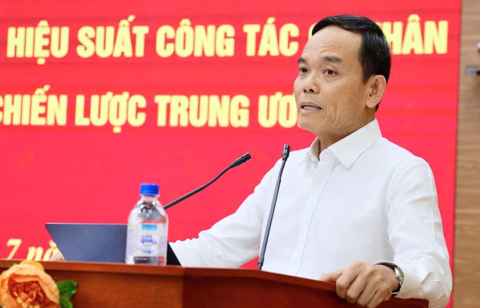 Trưởng ban Chính sách, chiến lược Trung ương Trần Lưu Quang phát biều chiều 10/7. Ảnh: Thành Trung