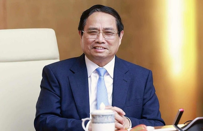 Thủ tướng Phạm Minh Chính tại cuộc gặp với đoàn doanh nghiệp của USABC, ngày 11/7. Ảnh: VGP