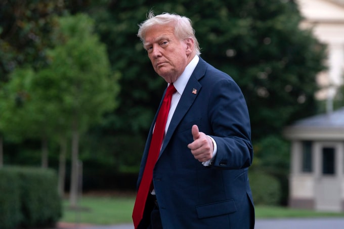 Tổng thống Mỹ Donald Trump tại Nhà Trắng ngày 13/7. Ảnh: AP