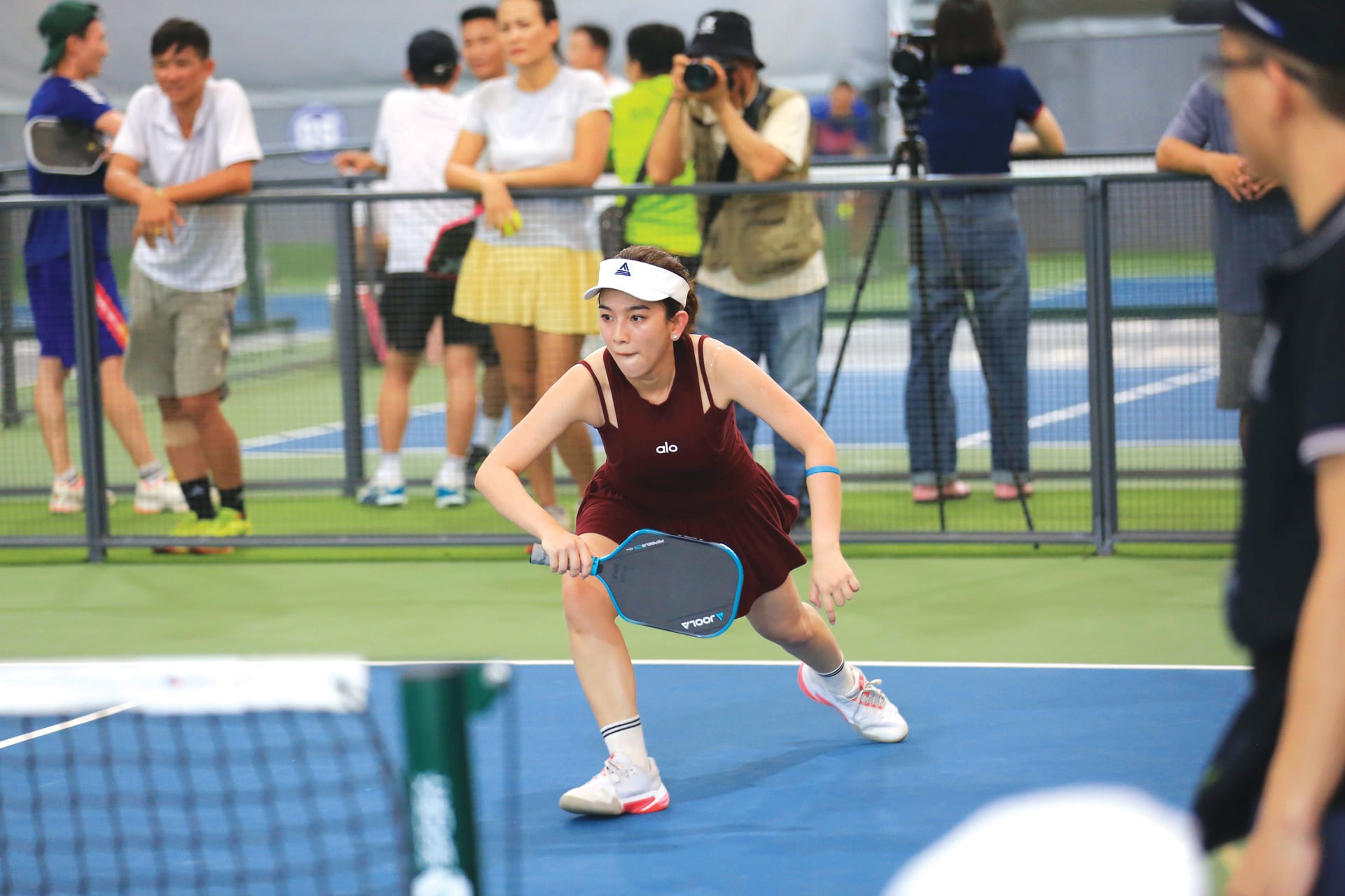 Một trận thi đấu pickleball trong khuôn khổ _Ngày hội những người làm báo TP.HCM_ 2025