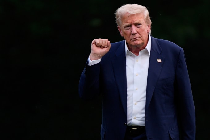 Tổng thống Mỹ Donald Trump tại Nhà Trắng ngày 29/7. Ảnh: AP