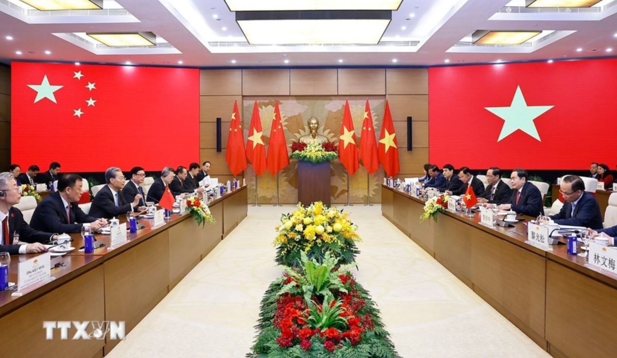 Quang cảnh buổi hội đàm. Ảnh: TTXVN