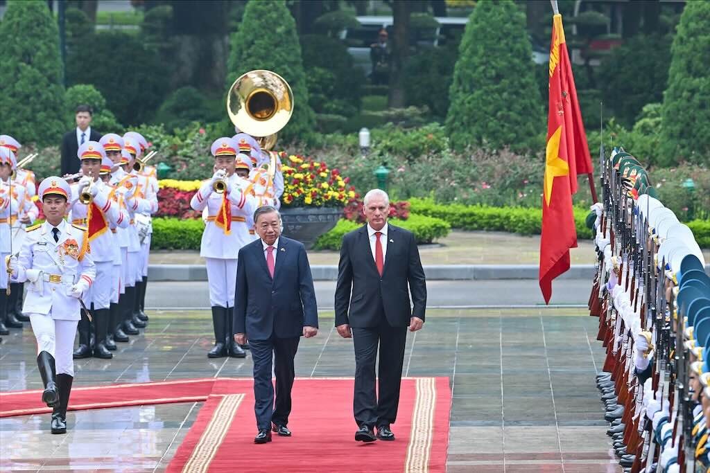 Tổng Bí thư Tô Lâm chủ trì lễ đón Bí thư thứ nhất, Chủ tịch nước Cuba