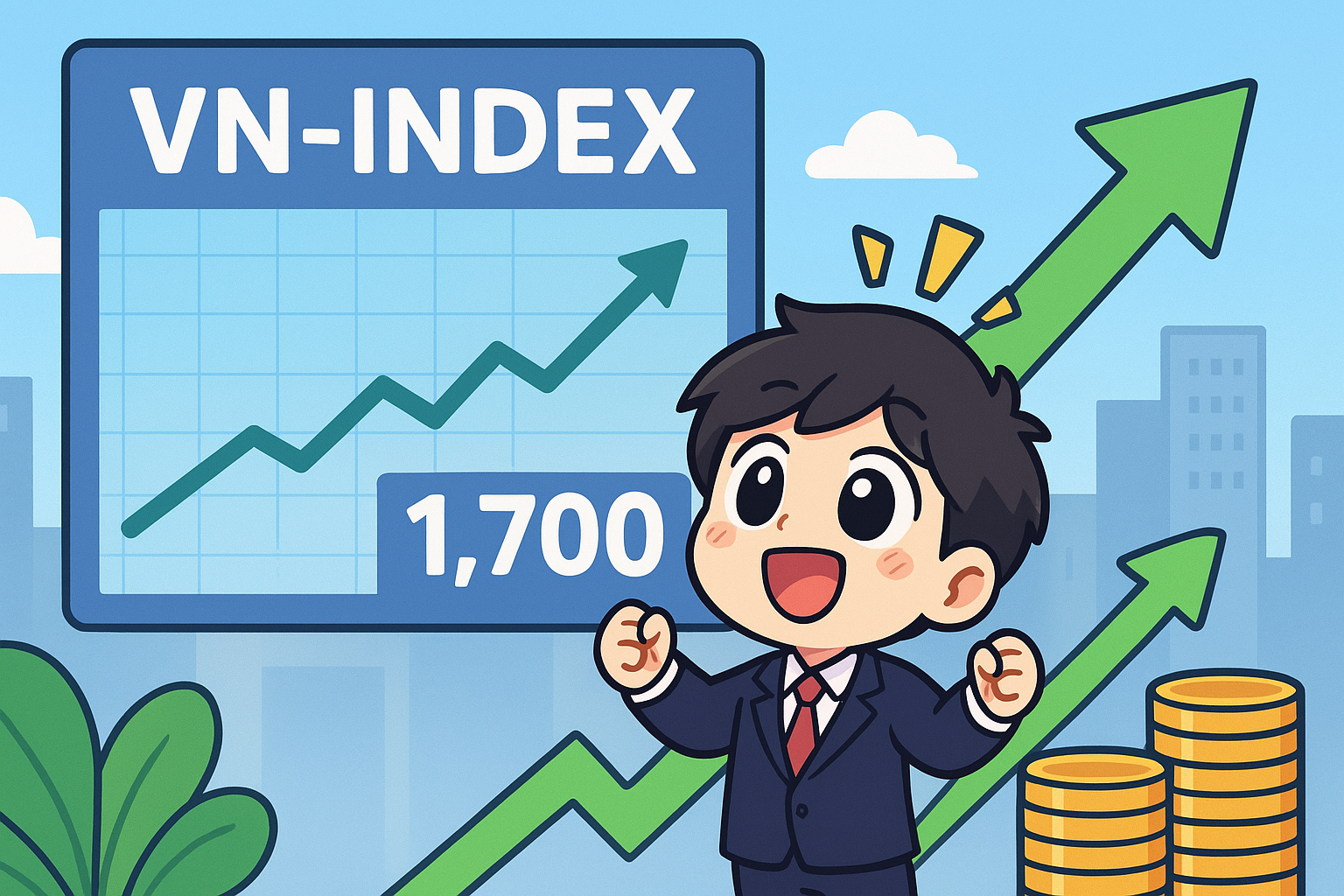 VN - Index vượt 1 . 700 Điểm: Cơ hội cho nhà đầu tư cầm tiền mặt không?