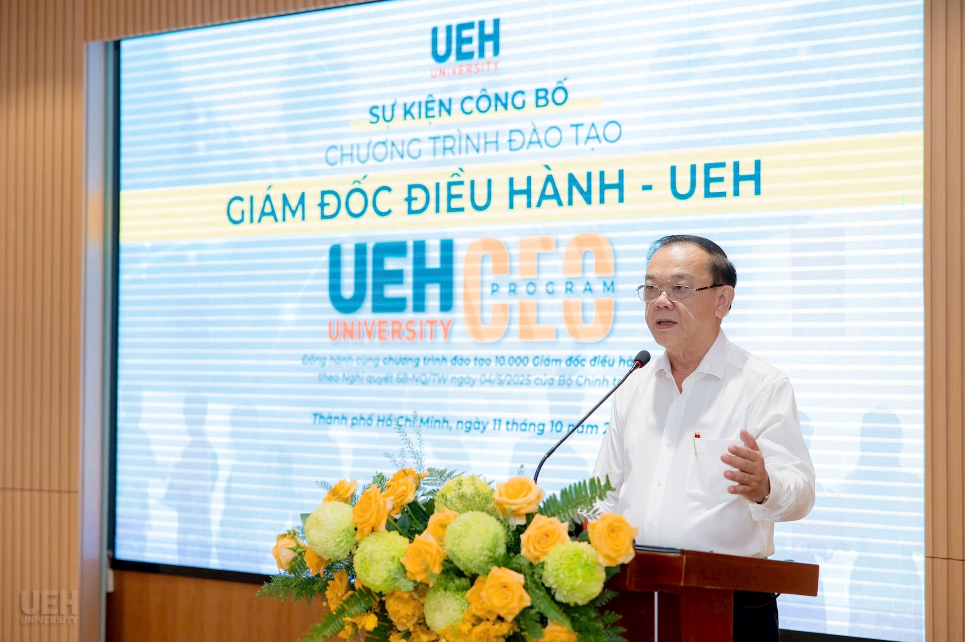 GS.TS. Nguyễn Đông Phong - Chủ tịch Hội đồng Đại học UEH nhiệm kỳ 2020-2025 phát biểu khai mạc