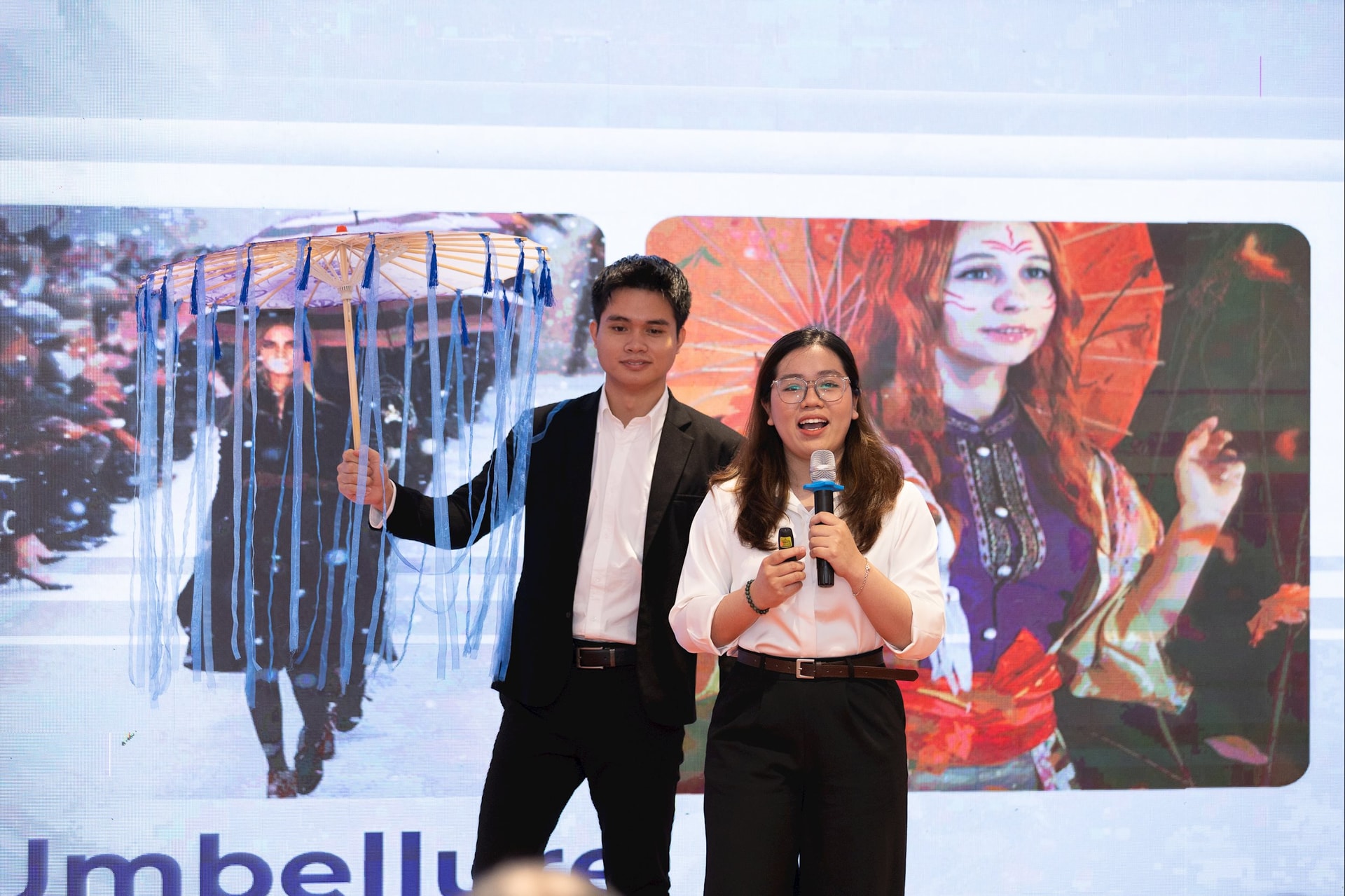 Thí sinh Huỳnh Thị Phương Duyên trình bày Đề án chung kết Umbellure