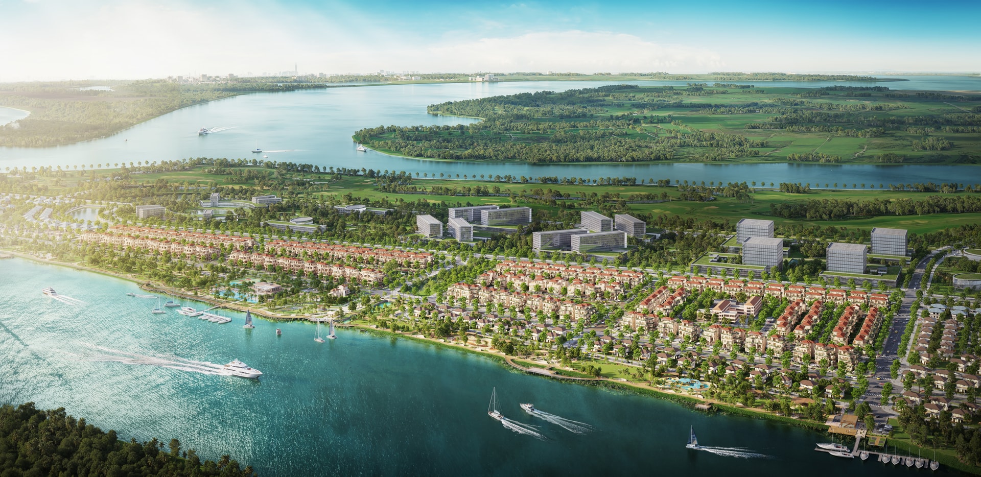 Elyse Island vừa sở hữu vành đai thanh lọc không khí tự nhiên, vừa đảm bảo sự riêng tư và an ninh cho các gia đình.