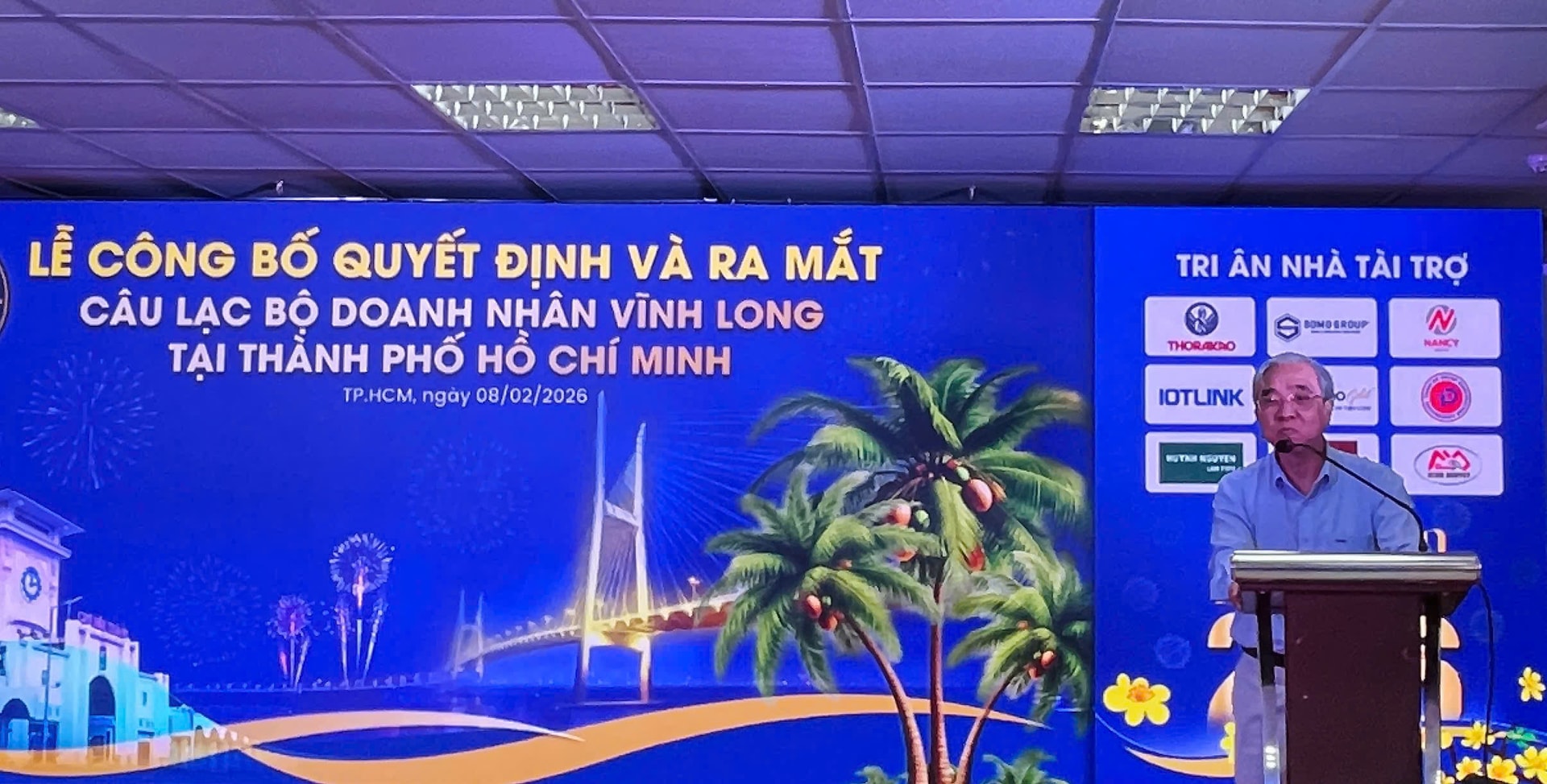 Ông Nguyễn Ngọc Hòa - Chủ tịch Hiệp hội Doanh nghiệp TP.HCM (HUBA) phát biểu tại sự kiện