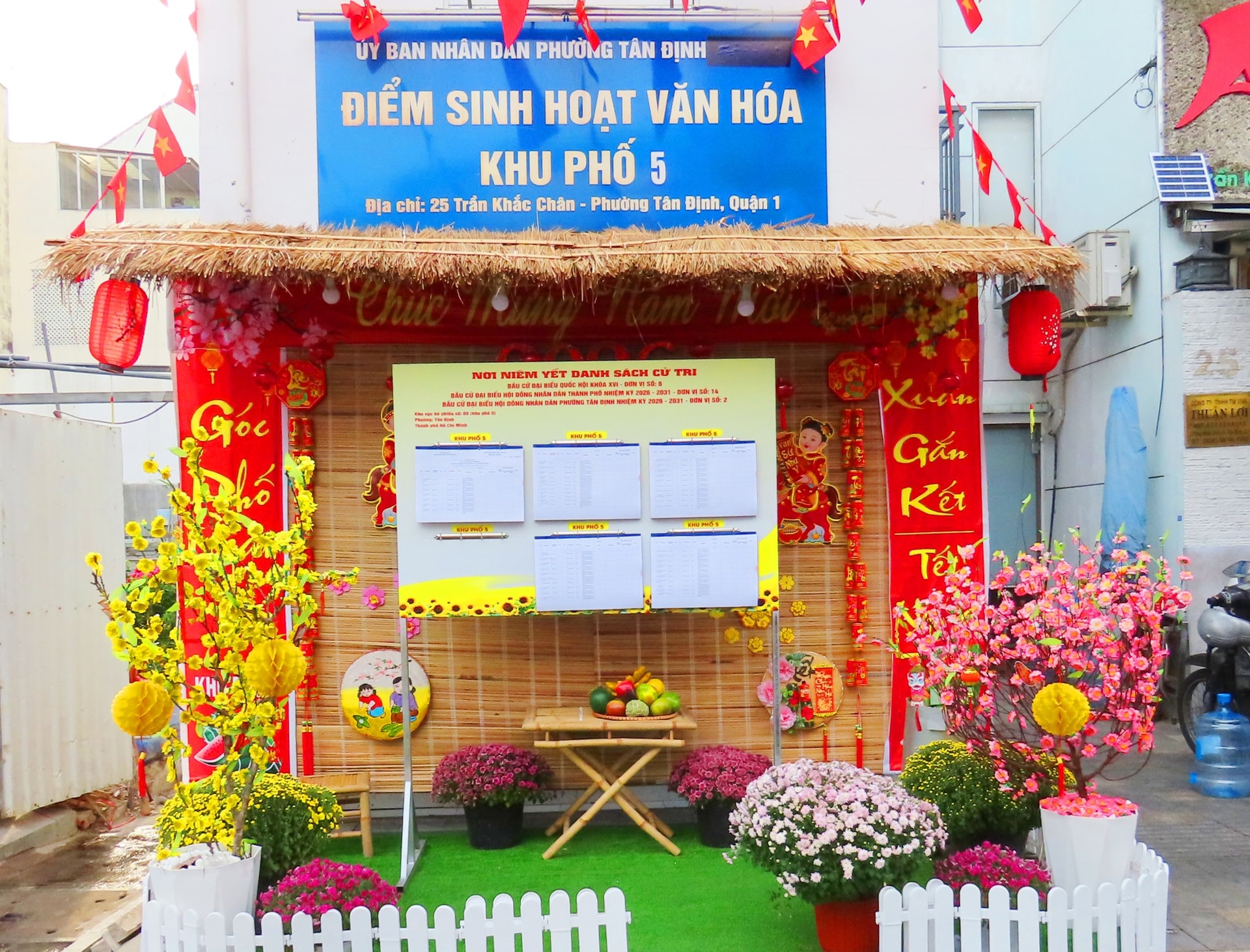 1. Các khu phố đề có tiểu cảnh mừng Tết Bính Ngọ có danh sách cử tri chuẩn bị bầu cử đại biểu Quốc hội Khóa XVI và, HĐND TP.HCM nhiệm kỳ 2026- 2031