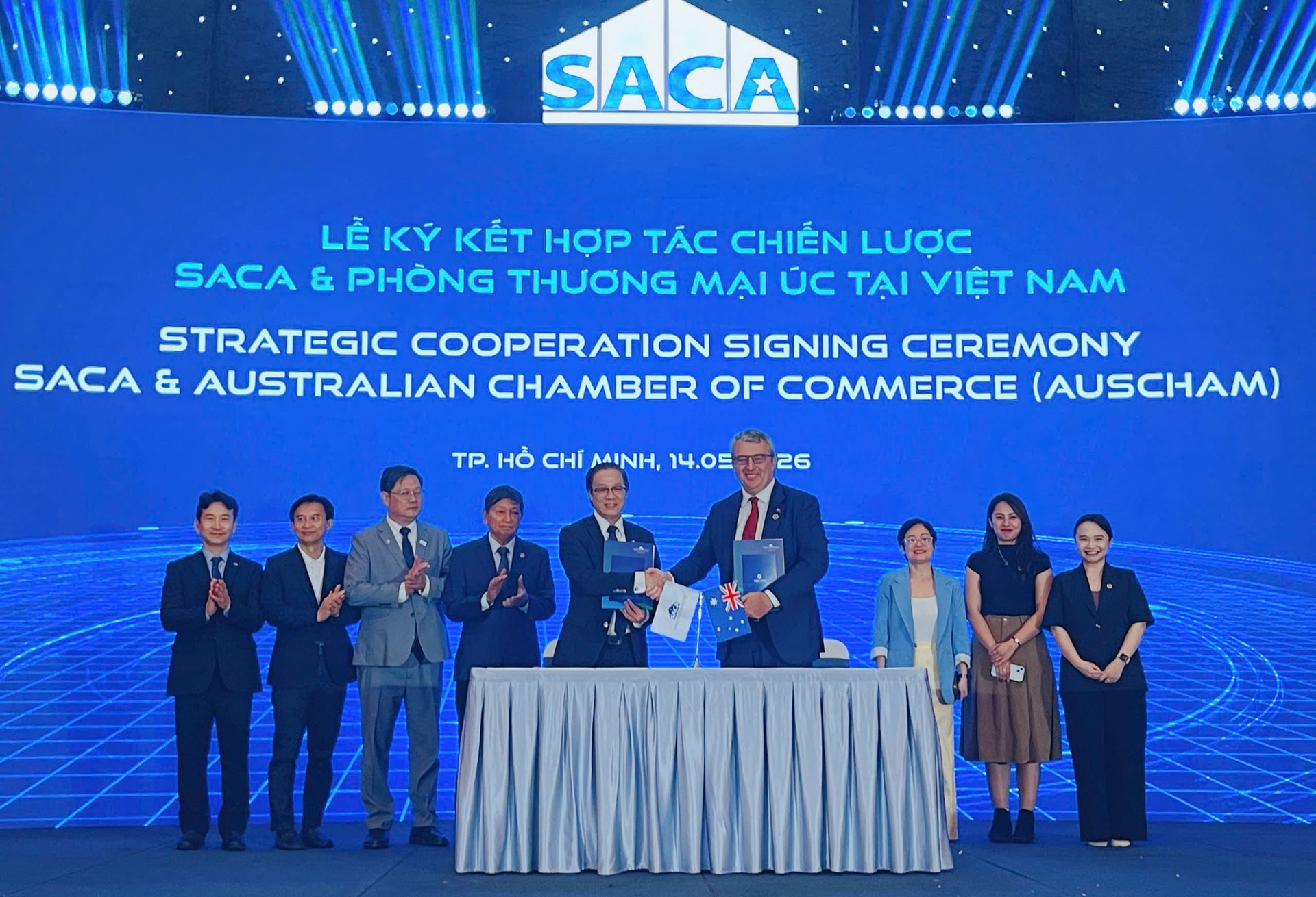 Lễ ký kết hợp tác chiến lược SACA và Phòng Thương mại Úc tại Việt Nam