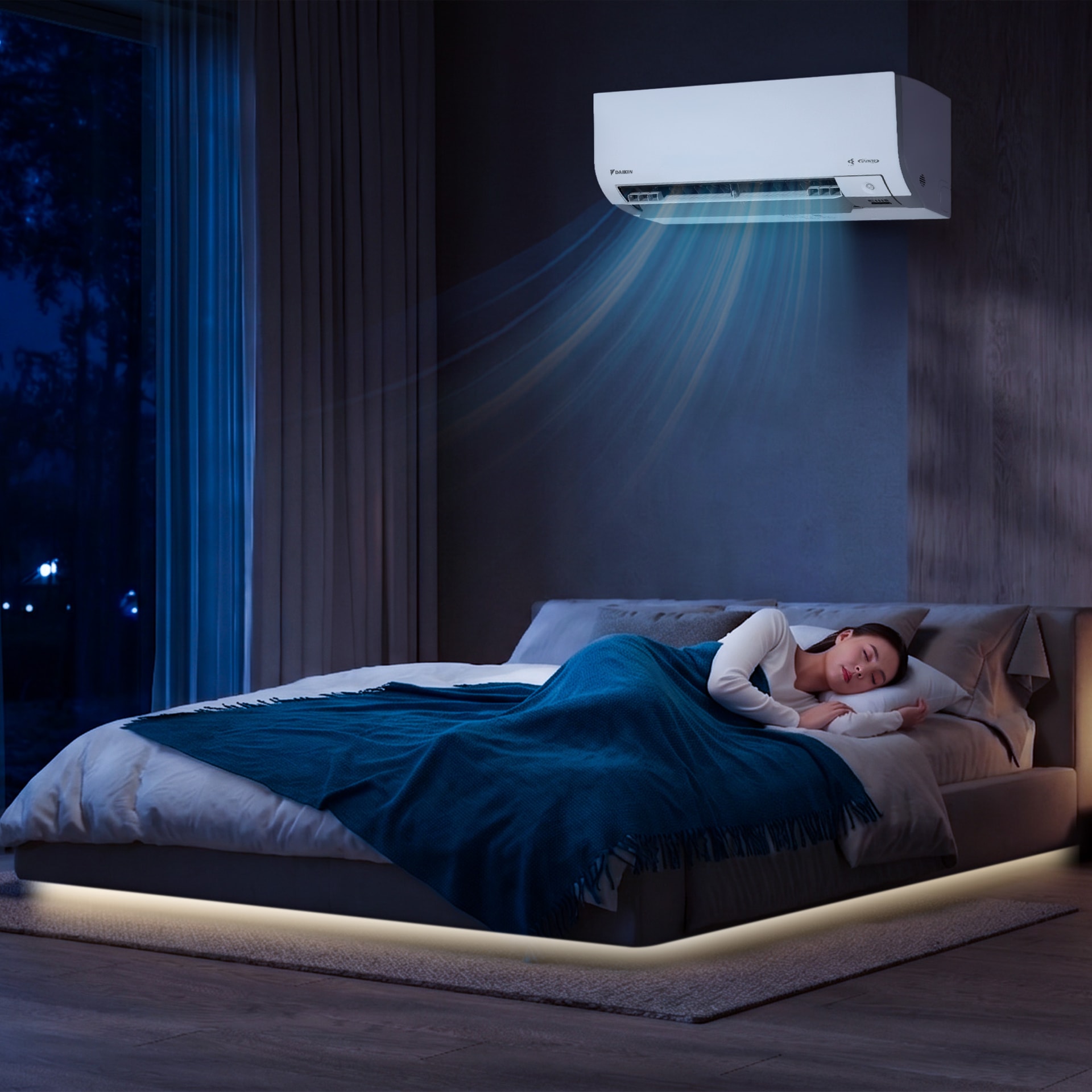 Chế độ Comfort Sleep tự động điều chỉnh nhiệt độ theo từng giai đoạn giấc ngủ 