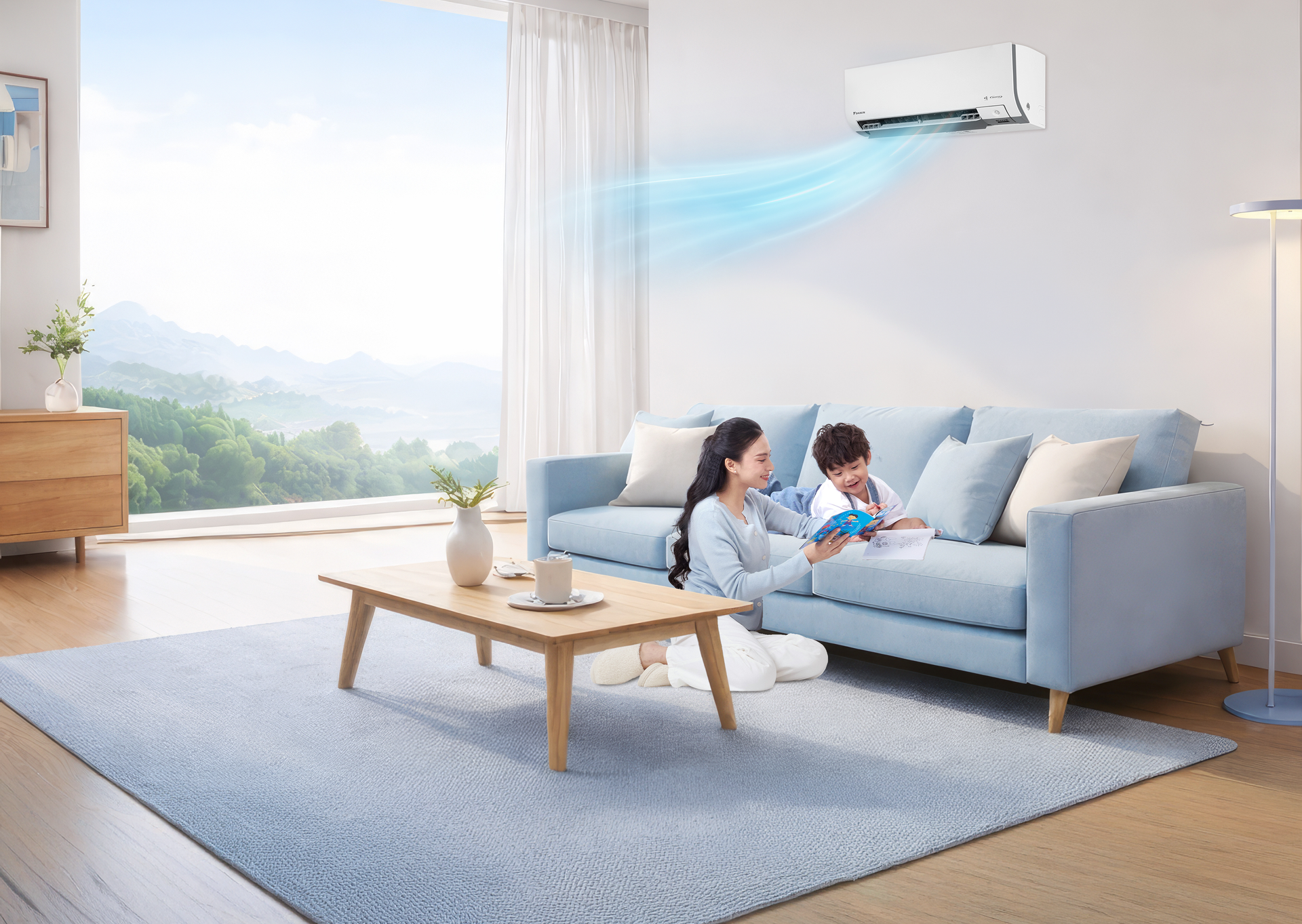 Không gian sống tiện nghi với điều hòa Daikin FTKM 