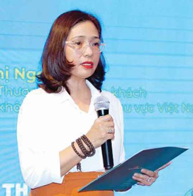 Bà Lưu Thị Ngọc Oanh - Phó trưởng phòng Thương mại hành khách, Tổng Công ty Hàng không Việt Nam-