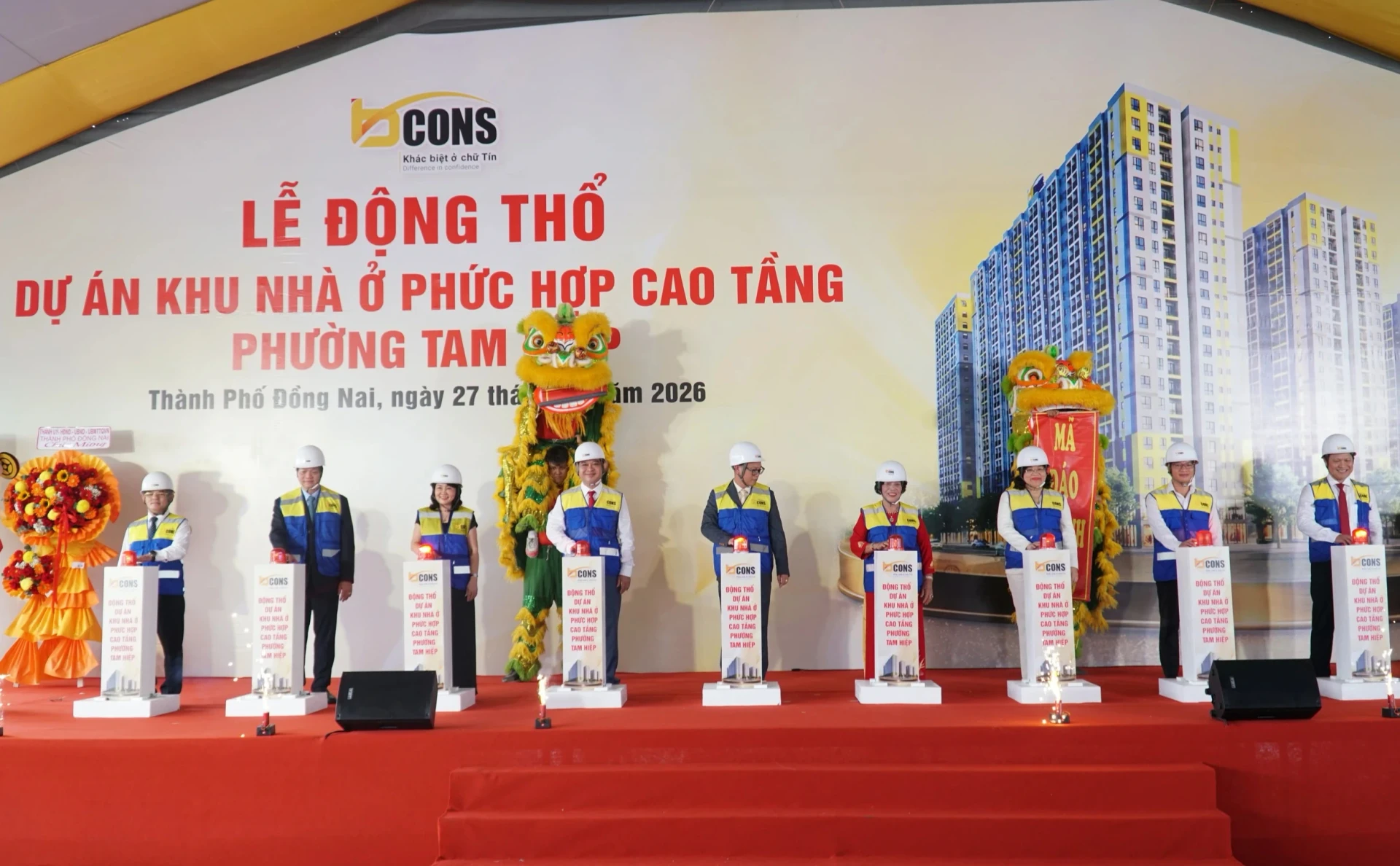 Lễ động thổ dự án khu phức hợp cao tầng phường Tam Hiệp