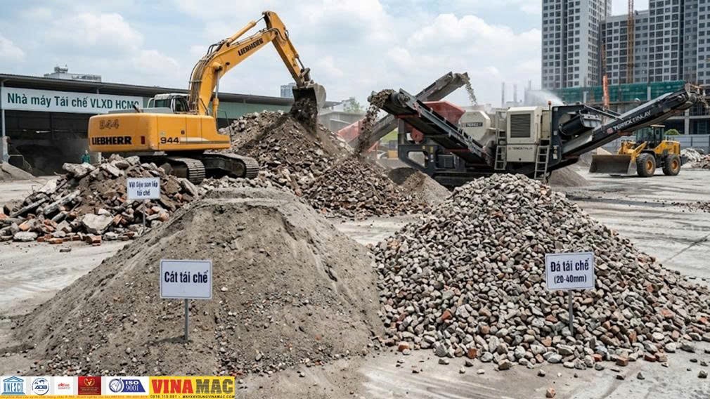 Nhà máy tái chế vật liệu xây dựng của công ty VINAMAC